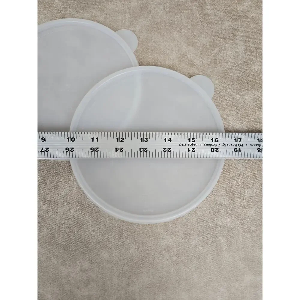 Set of 2 Tupperware P Seals P lids sheer
